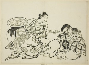 Courtesan Plying Shojo with Sake, no. 4 from a series of 12 prints