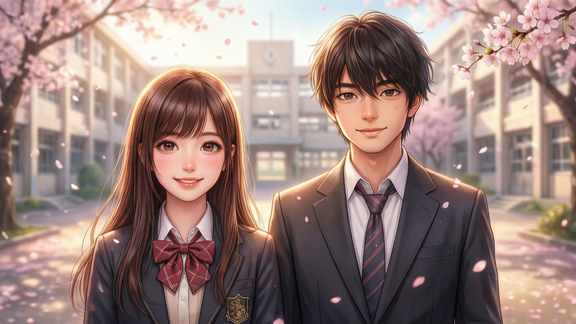 Courtyard Blossom Embrace by Wallpapers.art Studio