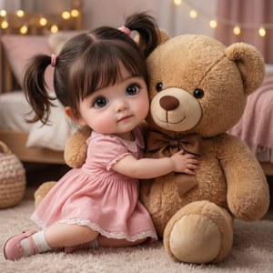 Cousin and Teddy Bear