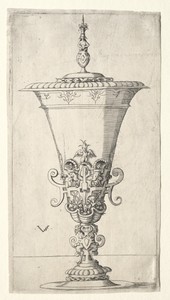 Covered Cup with Satyrs