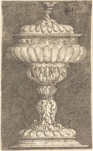 Covered Goblet with Winged Ball