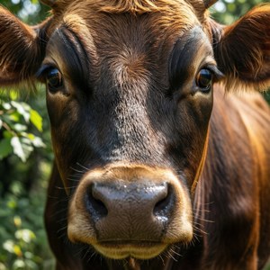 Cow Portrait Close-Up