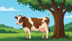 Cow Under Tree