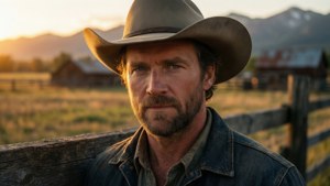 Cowboy at Sunset