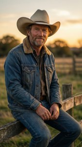 Cowboy at Sunset