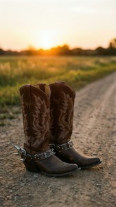 Cowboy Boots Sunset