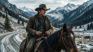 Cowboy in the Mountains