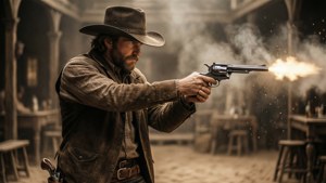 Cowboy Revolver Shot