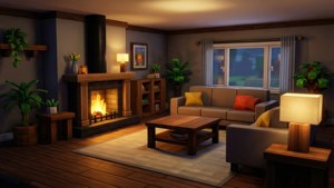 Cozy Bloxburg Living Room
