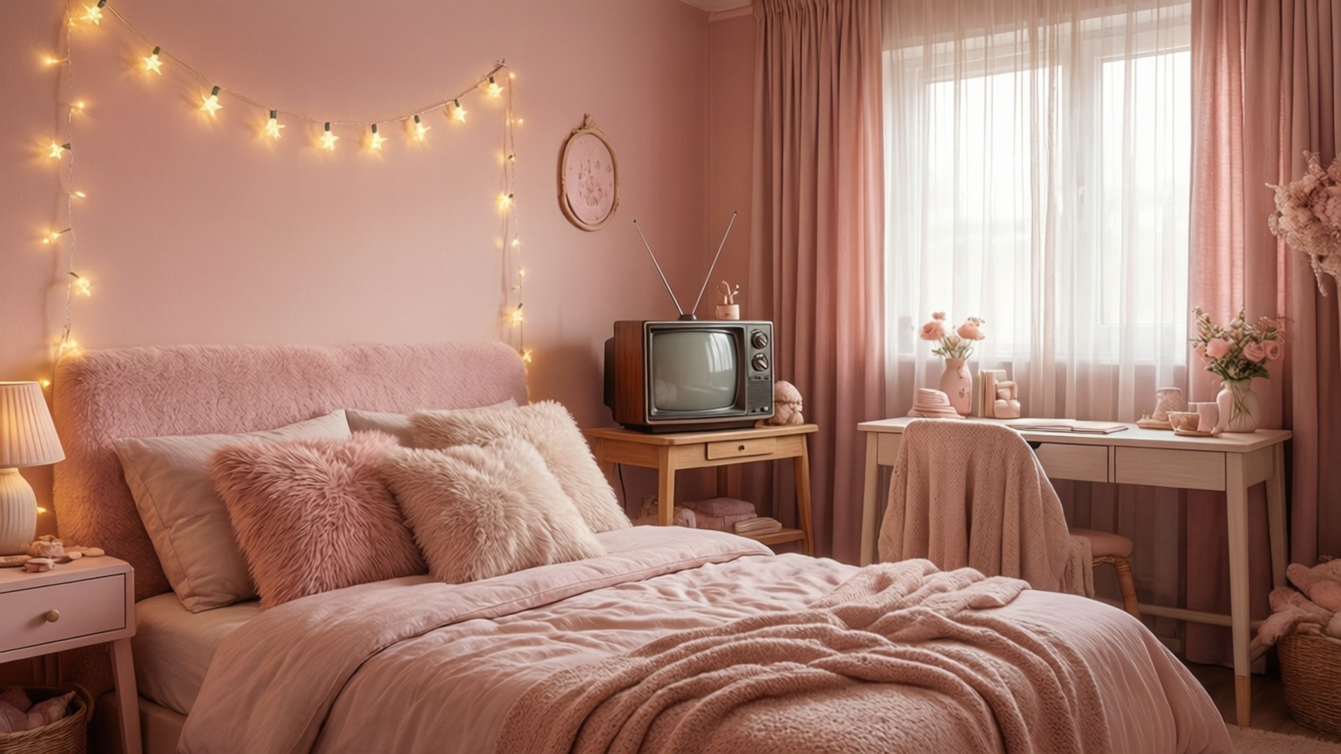 Cozy Brat TV Bedroom by Wallpapers.art Studio