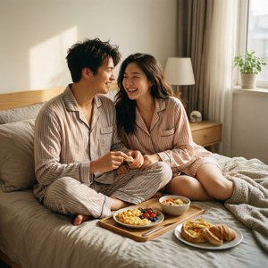 Cozy Breakfast in Bed