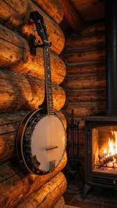 Cozy Cabin Banjo Wall