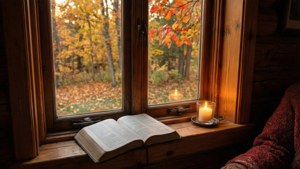 Cozy Cabin Bible Window