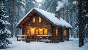 Cozy Cabin Blizzard