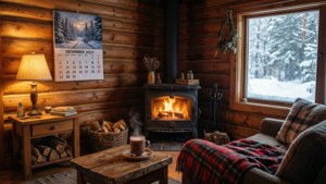 Cozy Cabin Calendar