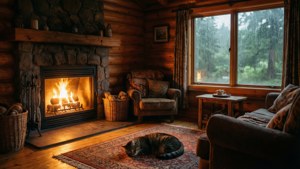 Cozy Cabin Cat Nap
