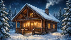 Cozy Cabin Night