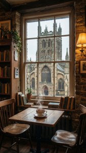 Cozy Cafe Cathedral View