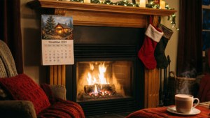 Cozy Fireplace Calendar