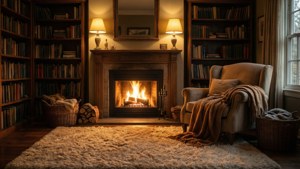Cozy Fireplace Glow