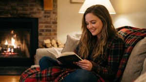 Cozy Fireplace Reading