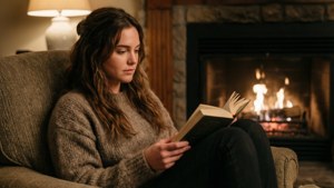 Cozy Fireplace Reading