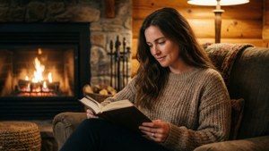 Cozy Fireplace Reading