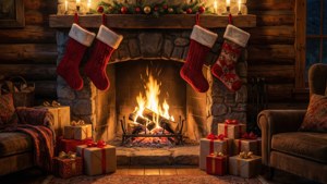 Cozy Fireplace Scene