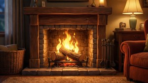Cozy Fireplace Scene
