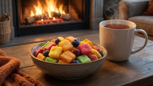 Cozy Fruit Snacks by Fire