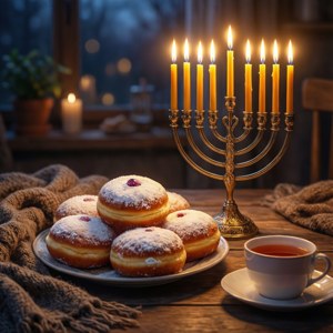 Cozy Hanukkah Evening