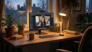 Cozy Home Office Zoom