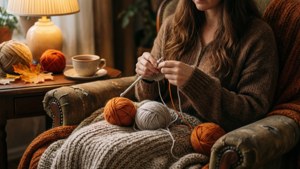 Cozy Knitting Session