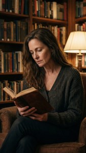 Cozy Library Moment