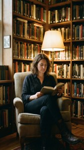 Cozy Library Moment
