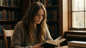 Cozy Library Moment