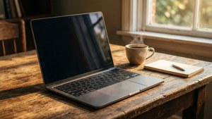 Cozy MacBook Workspace
