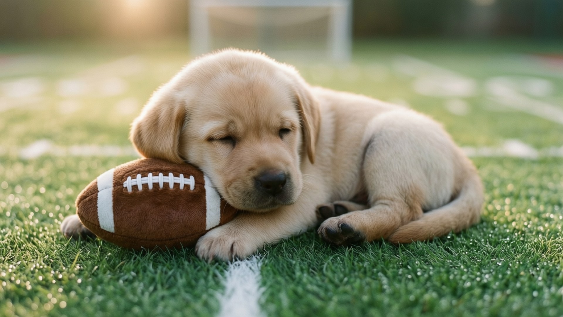 Cozy Nap on Turf by Wallpapers.art Studio
