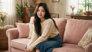Cozy Pastel Couch