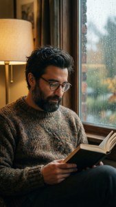 Cozy Reader Oscar Isaac