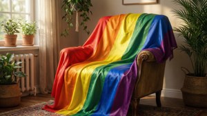 Cozy Room with Flag