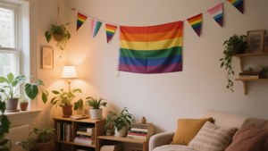 Cozy Room with Flag Bunting