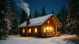 Cozy Snow Cabin