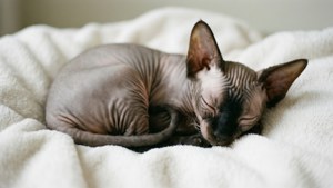 Cozy Sphynx Nap