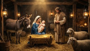 Cozy Stable Manger Scene