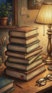 Cozy Study Books Doodle
