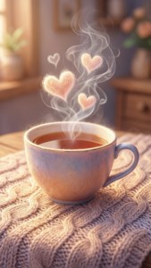 Cozy Tea Cup Hearts