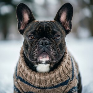 Cozy Winter Bulldog