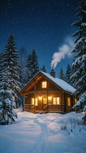 Cozy Winter Cabin