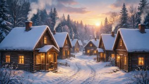 Cozy Winter Village